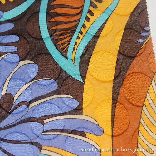 Popular beautiful 100 cotton printed jacquard fabric